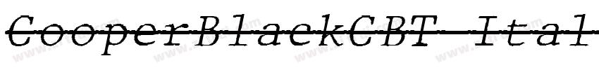 CooperBlackCBT Itali字体转换